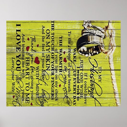 Aan mijn man Letter, liefdevolle Husband Letter Poster (Voorkant)