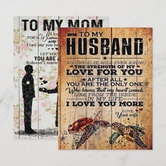 Aan mijn man | Liefdescitaten voor man Kaart (Voorkant / Achterkant)