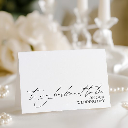 "Aan mijn man om op mijn trouwdag te zijn" Kaart