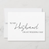 Aan mijn man op onze trouwdag kaart, aan mijn man notitiekaartje (Voorkant)