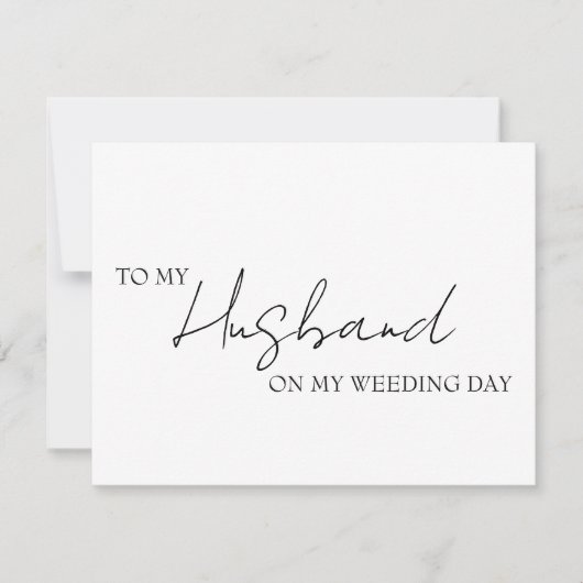 Aan mijn man op onze trouwdag kaart, aan mijn man notitiekaartje (Voorkant)