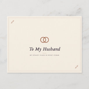 Aan mijn man Romantische liefde & dankbaarheid ans Briefkaart