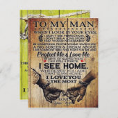 Aan mijn man | Verjaardagscadeau voor man | Kaart (Voorkant / Achterkant)