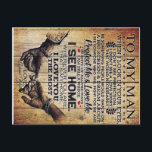 Aan mijn man | Verjaardagscadeau voor mijn man | Briefkaart<br><div class="desc">Het is een persoonlijk perfect cadeau voor hem, je vader, je man, je vriend. Het is een ideaal cadeau voor alle seizoenen. Deze producten zijn geweldig voor een picknick in het park, knuffelen, ontspannen op de bank, wanddecoratie voor thuis of als een stijlvolle beddensprei. Feestdag cadeau; Vakantie cadeau St, Moederdag,...</div>