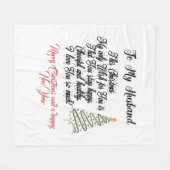 Aan mijn man Vrolijk Kerstfeest Fleece Deken (Voorkant (Horizontaal))