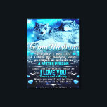 Aan mijn man Wolf Gift, Husband Birthday Gift Canvas Afdruk<br><div class="desc">Aan mijn man Wolf Gift,  Husband Birthday Gift</div>