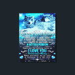 Aan mijn man Wolf Gift, Husband Birthday Gift Canvas Afdruk<br><div class="desc">Aan mijn man Wolf Gift,  Husband Birthday Gift</div>