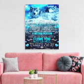 Aan mijn man Wolf Gift, Husband Birthday Gift Canvas Afdruk (Insitu (Woonkamer))