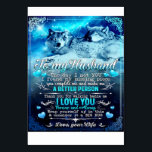 Aan mijn man Wolf Gift, Husband Birthday Gift Kaart<br><div class="desc">Aan mijn man Wolf Gift,  Husband Birthday Gift</div>