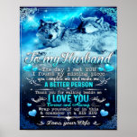 Aan mijn man Wolf Gift, Husband Birthday Gift Poster<br><div class="desc">Aan mijn man Wolf Gift,  Husband Birthday Gift</div>