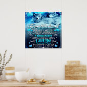 Aan mijn man Wolf Gift, Husband Birthday Gift Poster (Keuken)