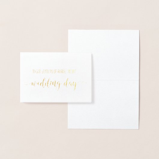 Aan mijn matron van eer op mijn trouwdag Dank u Folie Kaarten (Display)