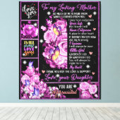 Aan mijn moeder, Birthday Gift, hou van mam Gift I Canvas Afdruk (Insitu (Houten vloer))