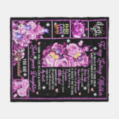 Aan mijn moeder, Birthday Gift, hou van mam Gift I Fleece Deken (Voorkant (Horizontaal))