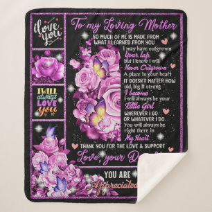 Aan mijn moeder, Birthday Gift, hou van mam Gift I Sherpa Deken