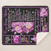 Aan mijn moeder, Birthday Gift, hou van mam Gift I Sherpa Deken (Voorkant (horizontaal))