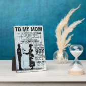 Aan mijn moeder cadeau, speciale brief aan mama fotoplaat (Zijkant)