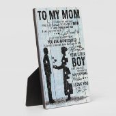 Aan mijn moeder cadeau, speciale brief aan mama fotoplaat (Zijkant)