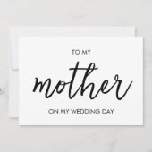 Aan mijn moeder eenvoudige moderne minimale bruilo kaart (Voorkant)