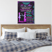 Aan mijn moeder en dochter Gift, mama Gift Idee Canvas Afdruk (Insitu (Slaapkamer))