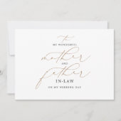 Aan mijn moeder en vader in-law Wedding Message (Voorkant)