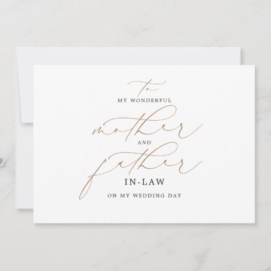 Aan mijn moeder en vader in-law Wedding Message (Voorkant)