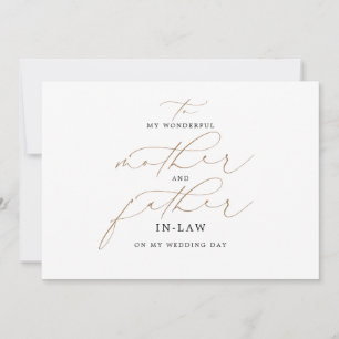Aan mijn moeder en vader in-law Wedding Message