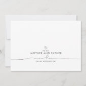 Aan mijn moeder en vader in-law Wedding Message (Voorkant)