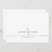 Aan mijn moeder en vader in-law Wedding Message (Voorkant / Achterkant)