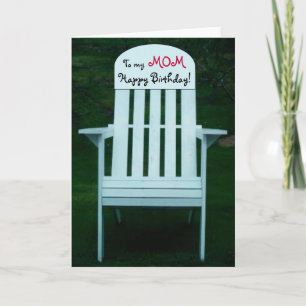 Aan mijn moeder Happy Birthday Chair Kaart