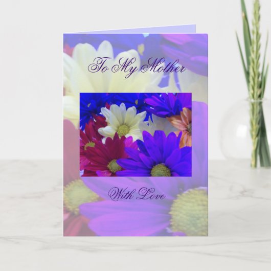 Aan mijn moeder met liefde kaart (Voorkant)