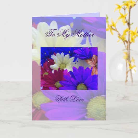 Aan mijn moeder met liefde kaart (Gele Bloem)