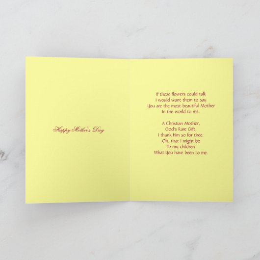 Aan Mijn Moeder met Liefde Kaart (Binnen)