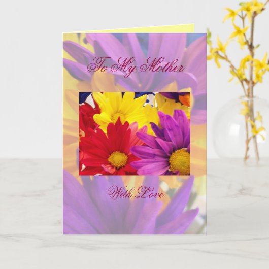 Aan Mijn Moeder met Liefde Kaart (Gele Bloem)