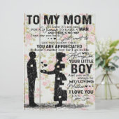 Aan mijn moeder, moeder Birthday Gift, brief aan m Menu (Staand voorkant)