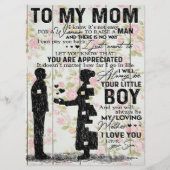 Aan mijn moeder, moeder Birthday Gift, brief aan m Menu (Voorkant)