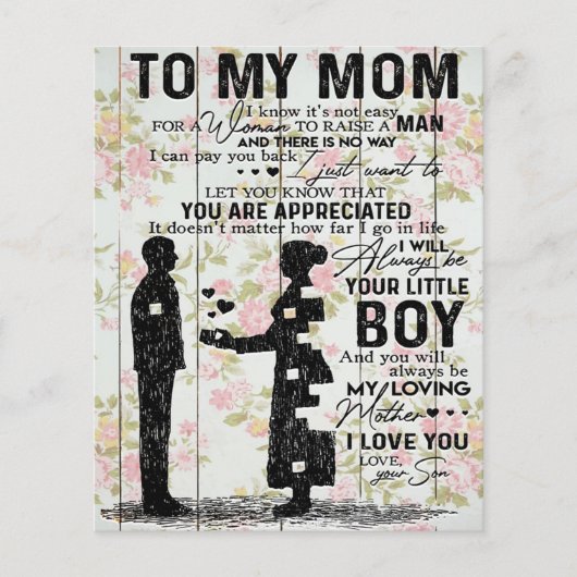 Aan mijn moeder, Moeder Birthday Gift, citeert aan Flyer (Voorkant)