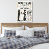 Aan mijn moeder, moeder geboorte cadeautje, brief canvas afdruk (Insitu (Slaapkamer))