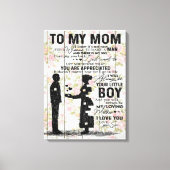 Aan mijn moeder, moeder geboorte cadeautje, brief canvas afdruk (Voorkant)