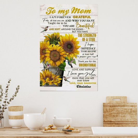 aan mijn moeder, moederdag cadeaus poster (Keuken)