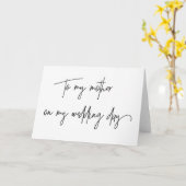 Aan mijn moeder op mijn trouwdag Kaart (Gele Bloem)