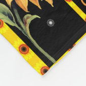 aan mijn moeder zonnebloempel zwart, geschenk voor fleece deken (Hoek)