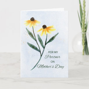 Aan Mijn Moederdag van de Partner Twee Kone Flower Kaart