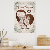 aan mijn mooie dochter, moederdag cadeaus, mam poster (Keuken)