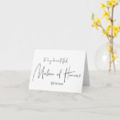 Aan mijn mooie Matron of Honor bruiloft Dank u Kaart (Gele Bloem)