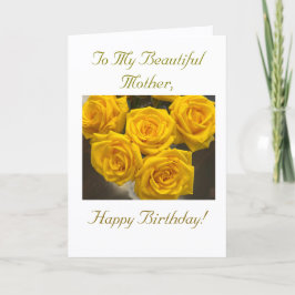 Aan mijn mooie moeder, gefeliciteerd Kaart