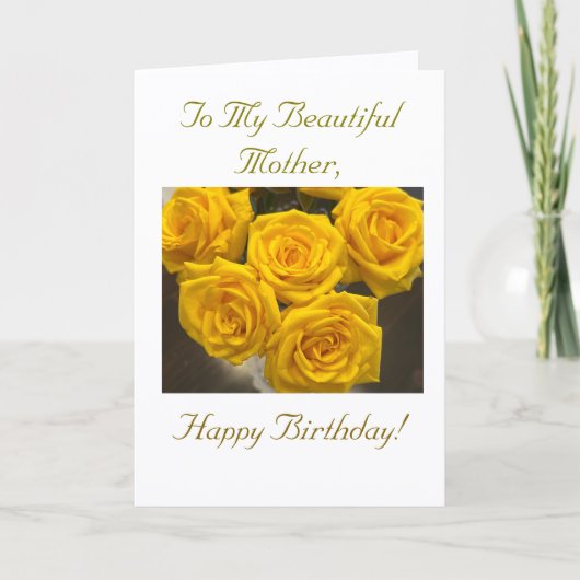 Aan mijn mooie moeder, gefeliciteerd Kaart (Voorkant)
