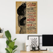 aan mijn mooie moeder, moederdag cadeautjes poster (Thuiskantoor)