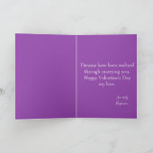 Aan mijn mooie vrouw: foto van de Paarse Valentijn Kaart (Binnen)