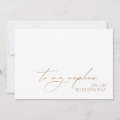 "Aan mijn neef op zijn trouwdag" bericht Kaart (Voorkant)